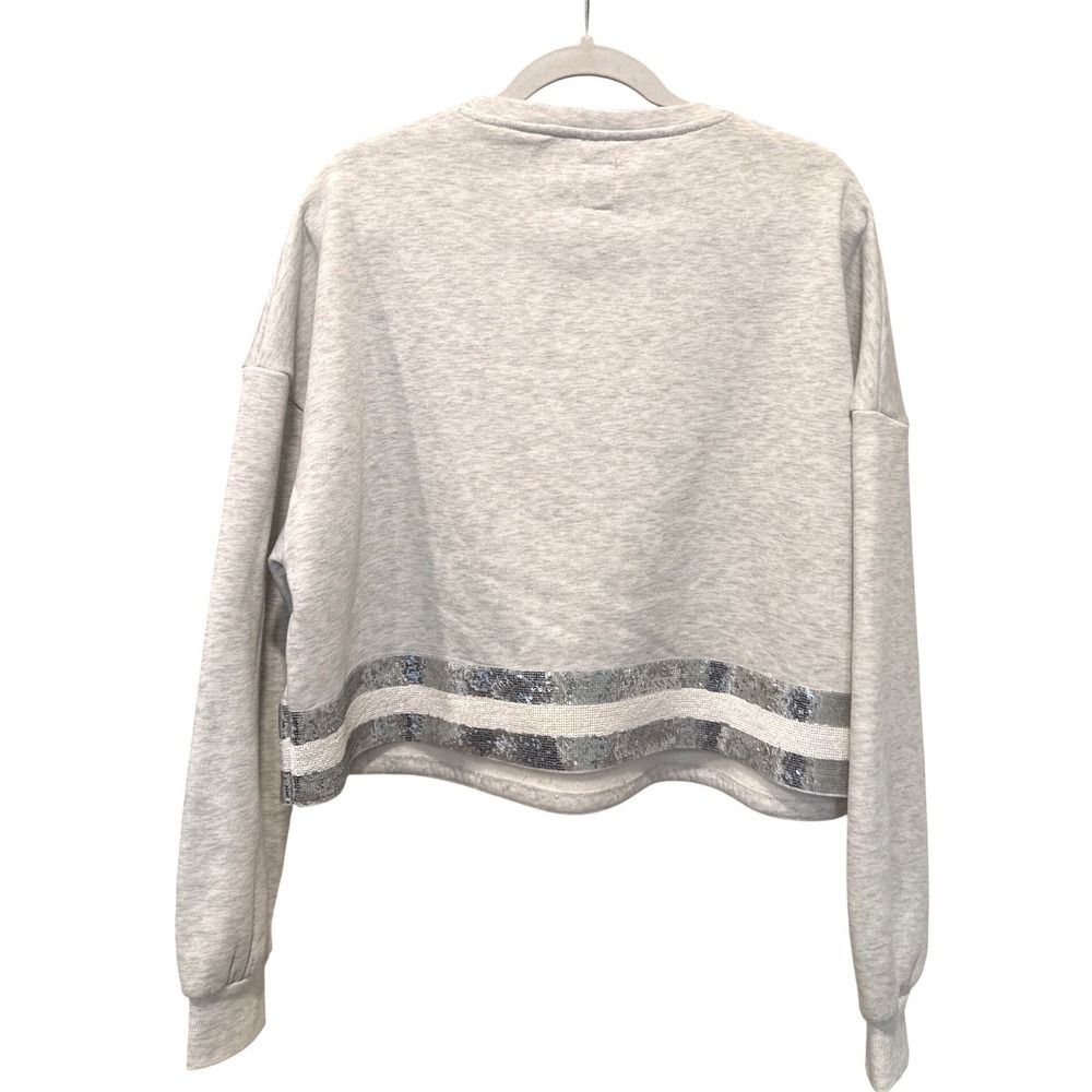 Gameday Couture Clemson Tigers Gray Collegiate Sweatshirt ACC Sequin Hem Sz L - Picture 2 of 7